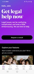 LegalShield Membership App main screen